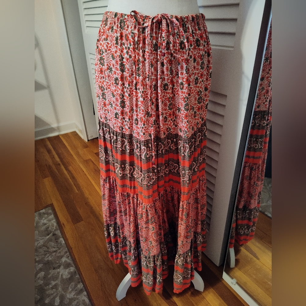 Fantastic prairie festival boho full maxi skirt